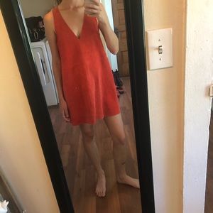 Free People Suede Red Dress